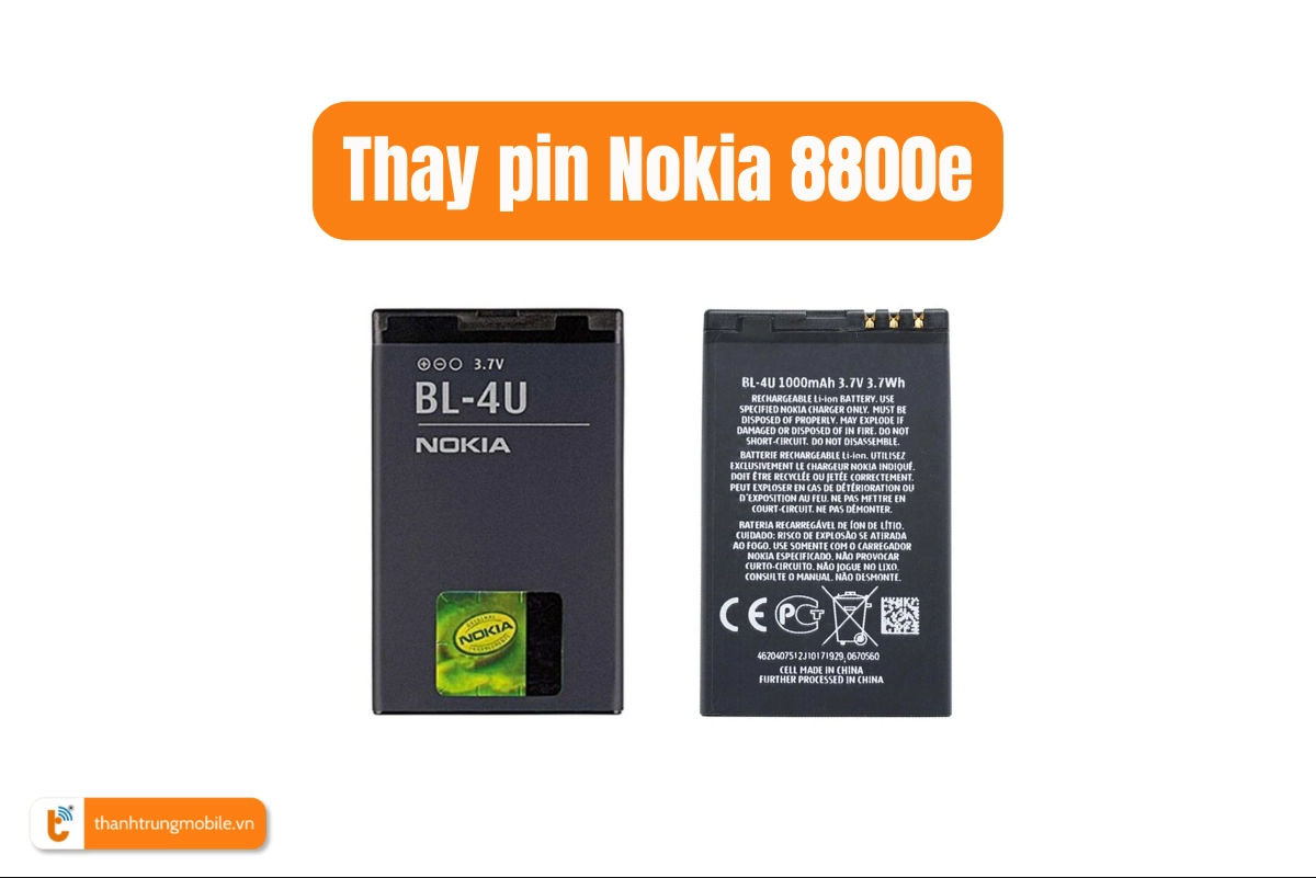 Thay pin Nokia 8800 Arte