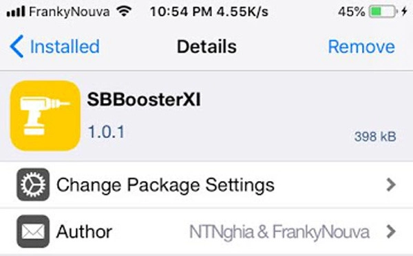 SBBoosterXI - Tăng tốc hiệu ứng cho máy đã Jailbreak