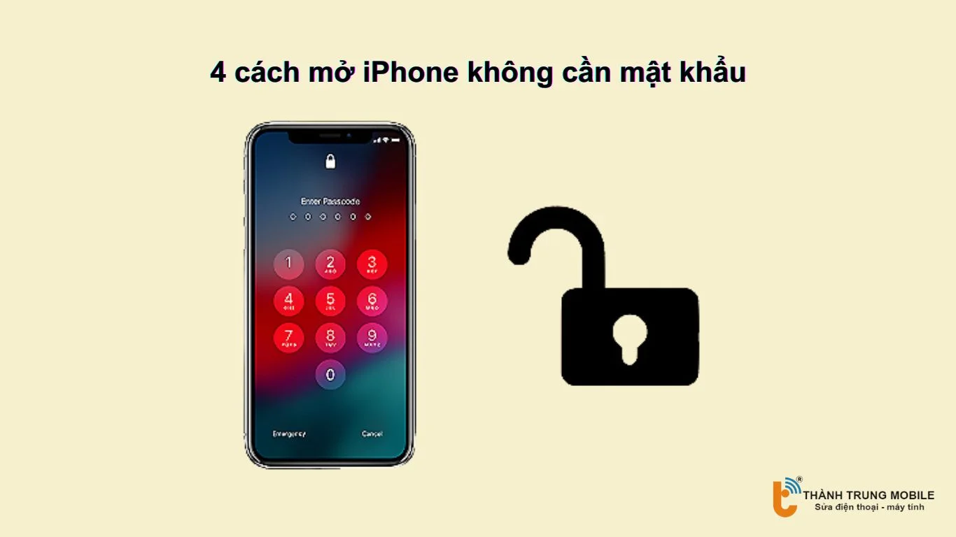 mở iPhone không cần mật khẩu 