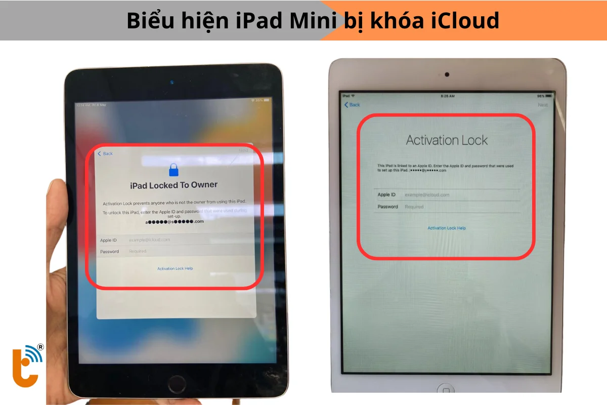 iPad Mini bị khóa iCloud