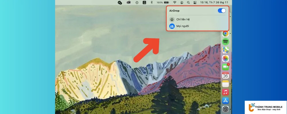 Bật Air Drop trên Macbook