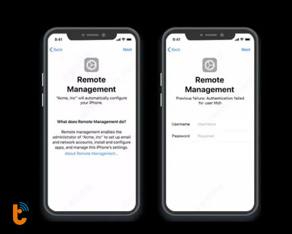 iPhone bị quản lý bởi MDM