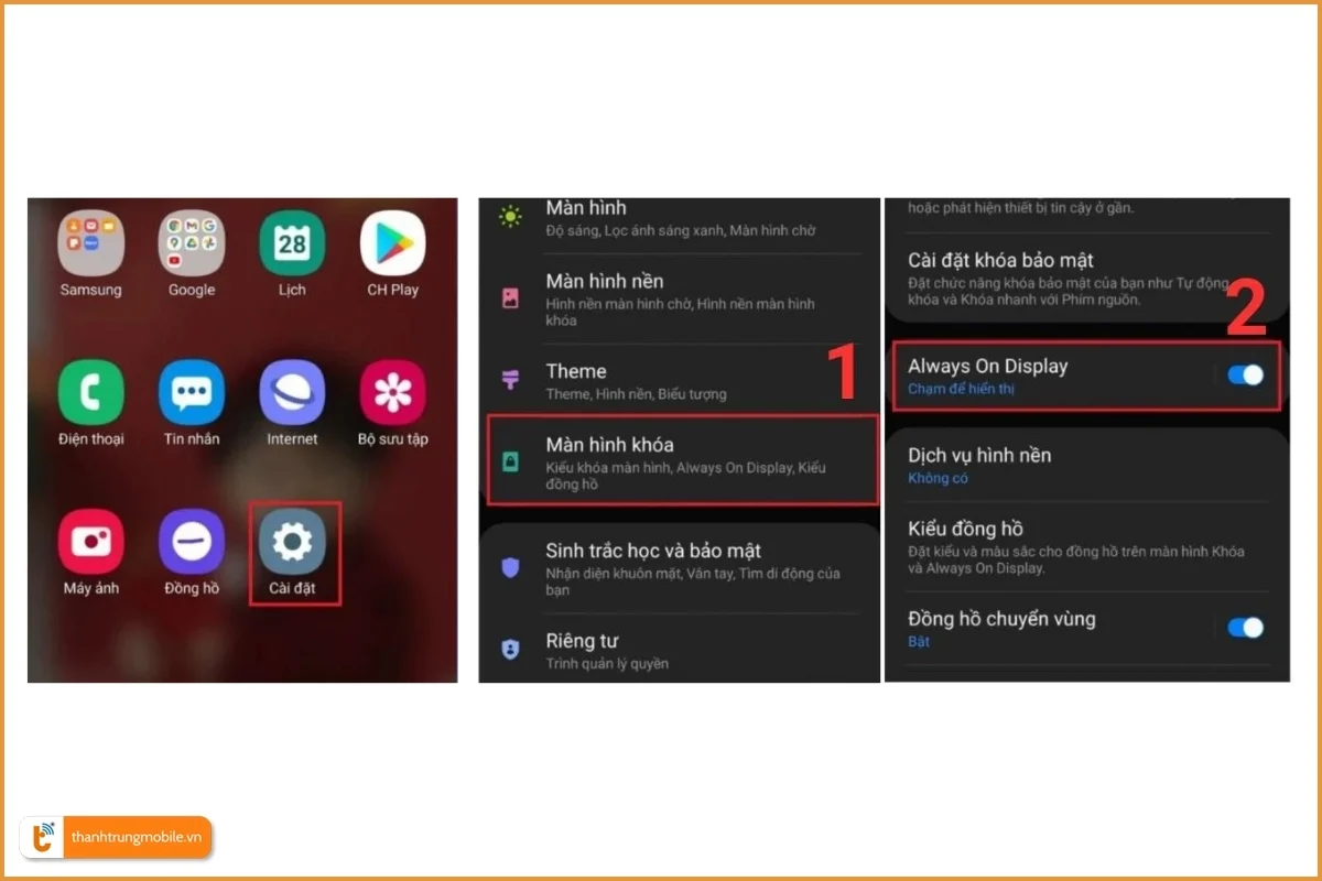 Cách chạm 2 lần mở màn hình Samsung bằng tính năng Always On Display