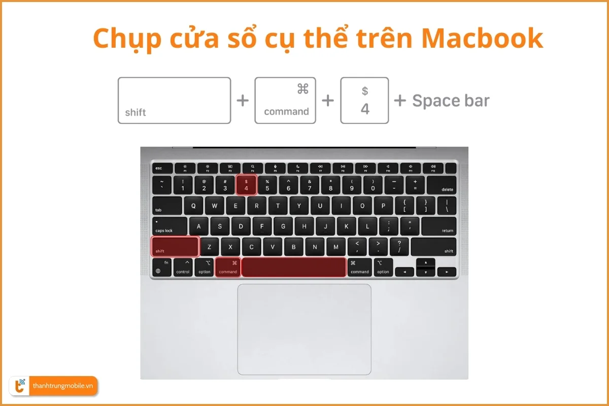 Cách chụp màn hình cửa sổ cụ thể trên Macbook Pro