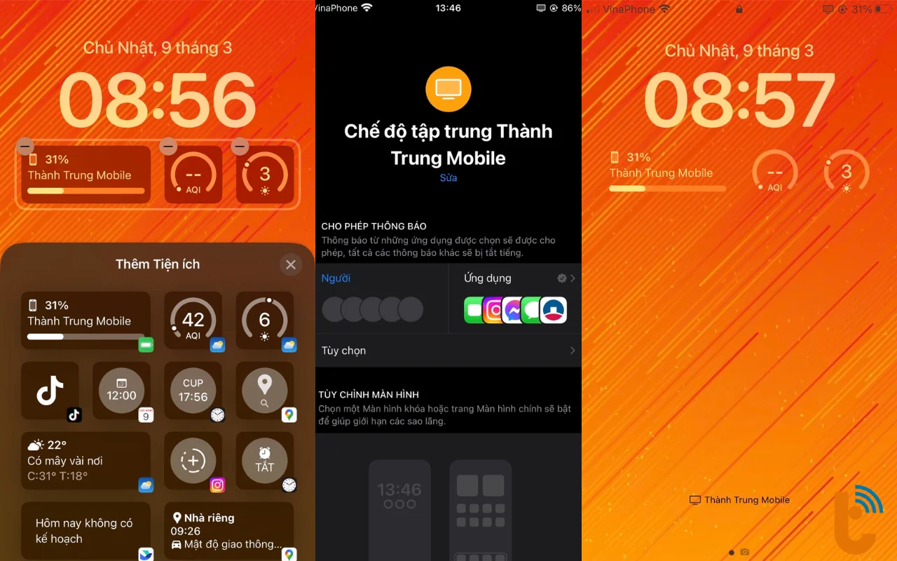 cách để tên trên màn hình điện thoại iphone