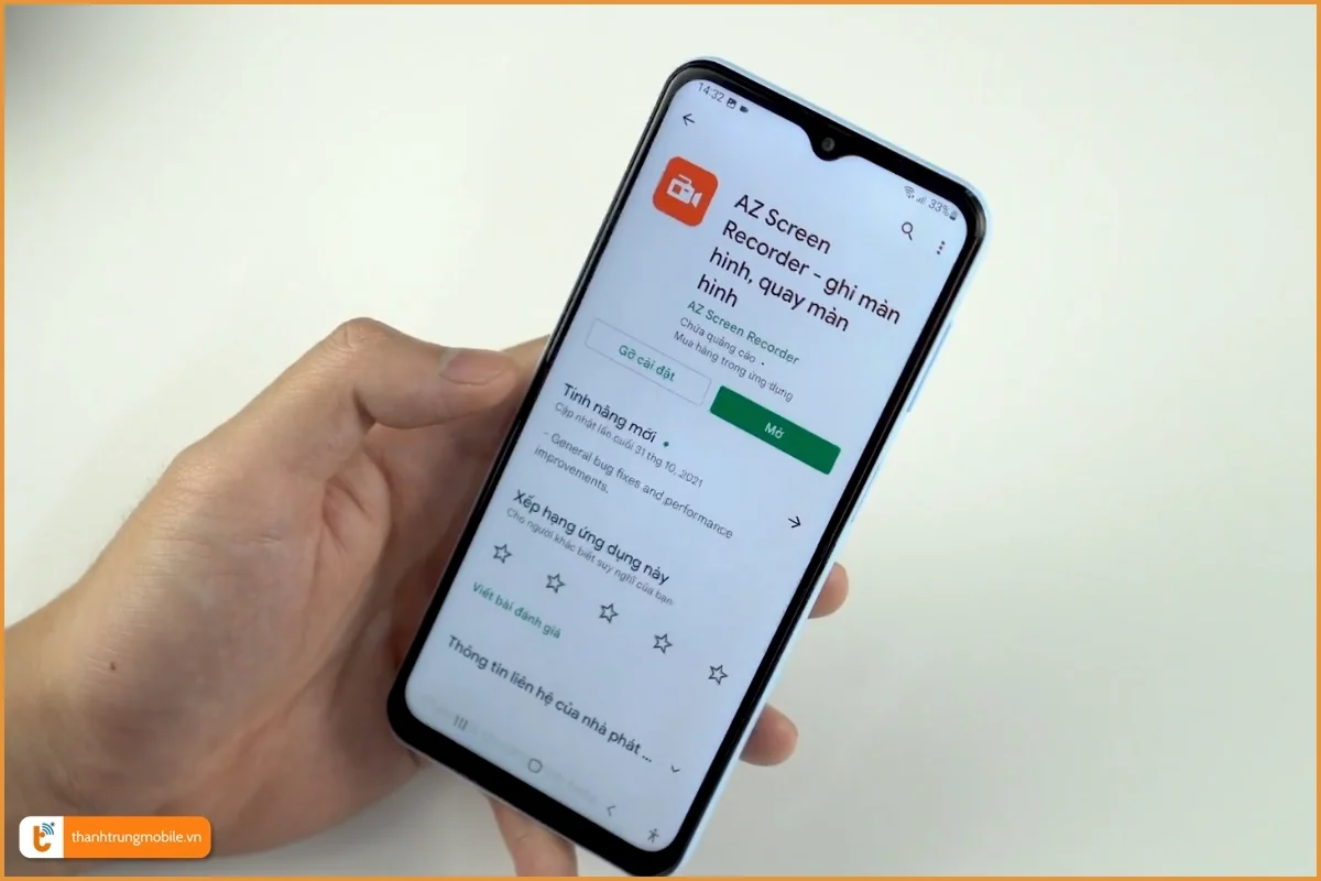 Cài đặt app AZ Screen Recorder trên CH Play