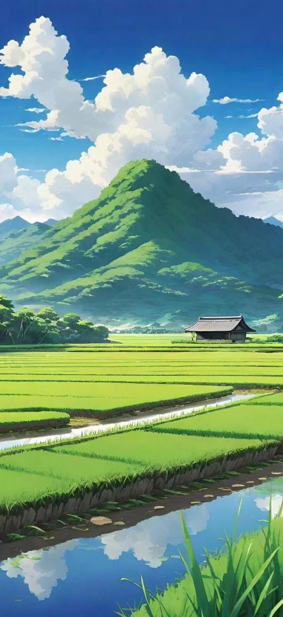 Cánh đồng và làng quê yên bình 3