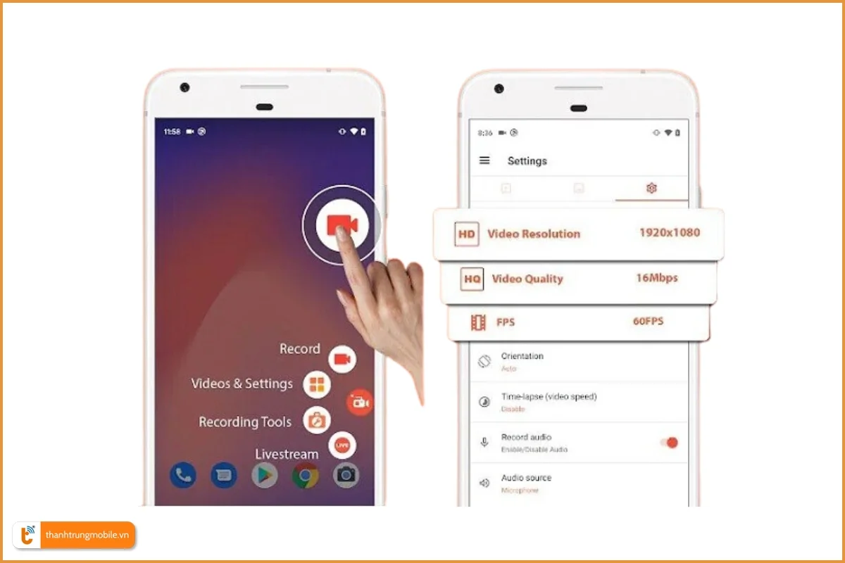Chụp ảnh màn hình Android bằng phần mềm AZ Screen Recorder