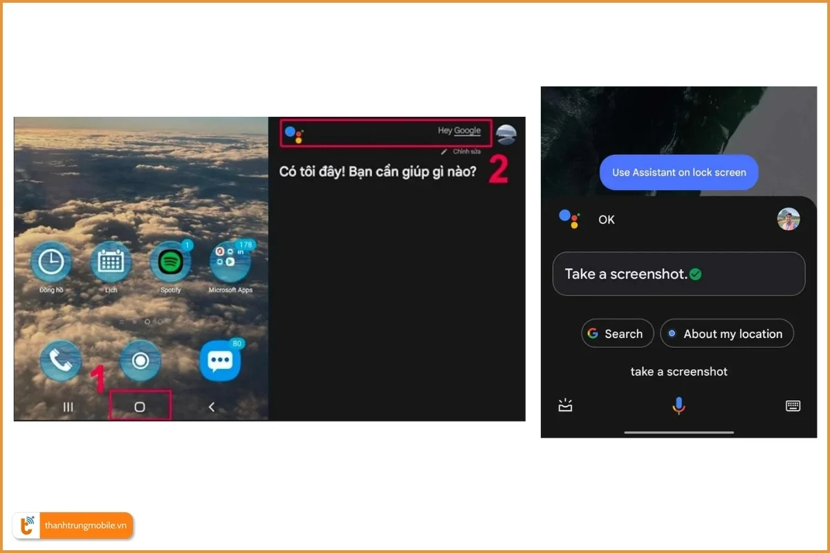 Chụp ảnh màn hình Samsung A04 bằng Google Assistant