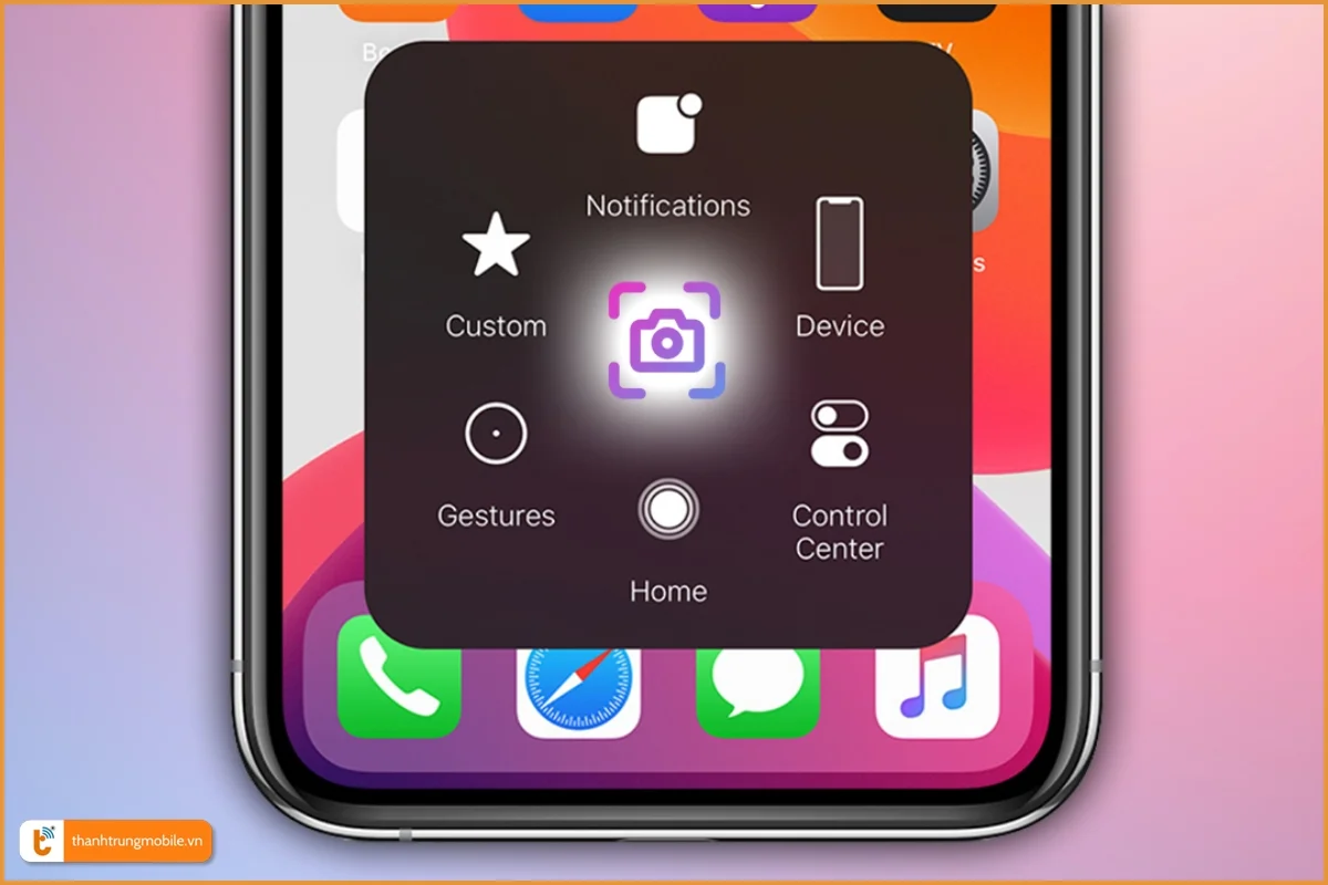 Chụp màn hình iPhone bằng nút Home ảo