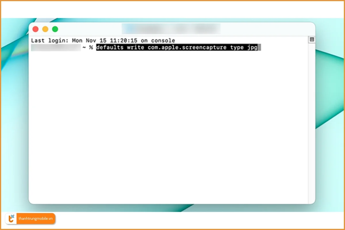 Chuyển đổi định dạng ảnh chụp màn hình qua Terminal trên MacBook Air