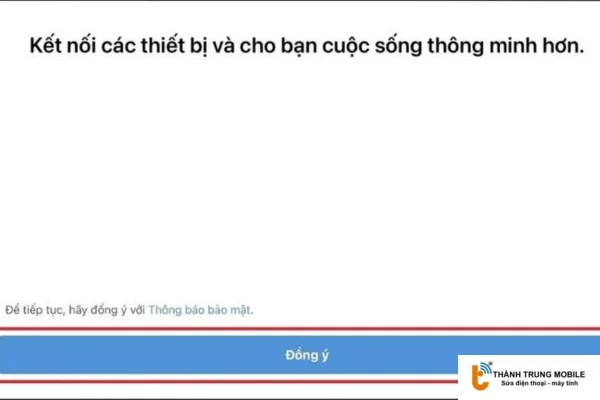 Đồng ý với Thông báo bảo mật