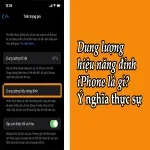 Dung lượng hiệu năng đỉnh iPhone là gì: Ý nghĩa thực sự