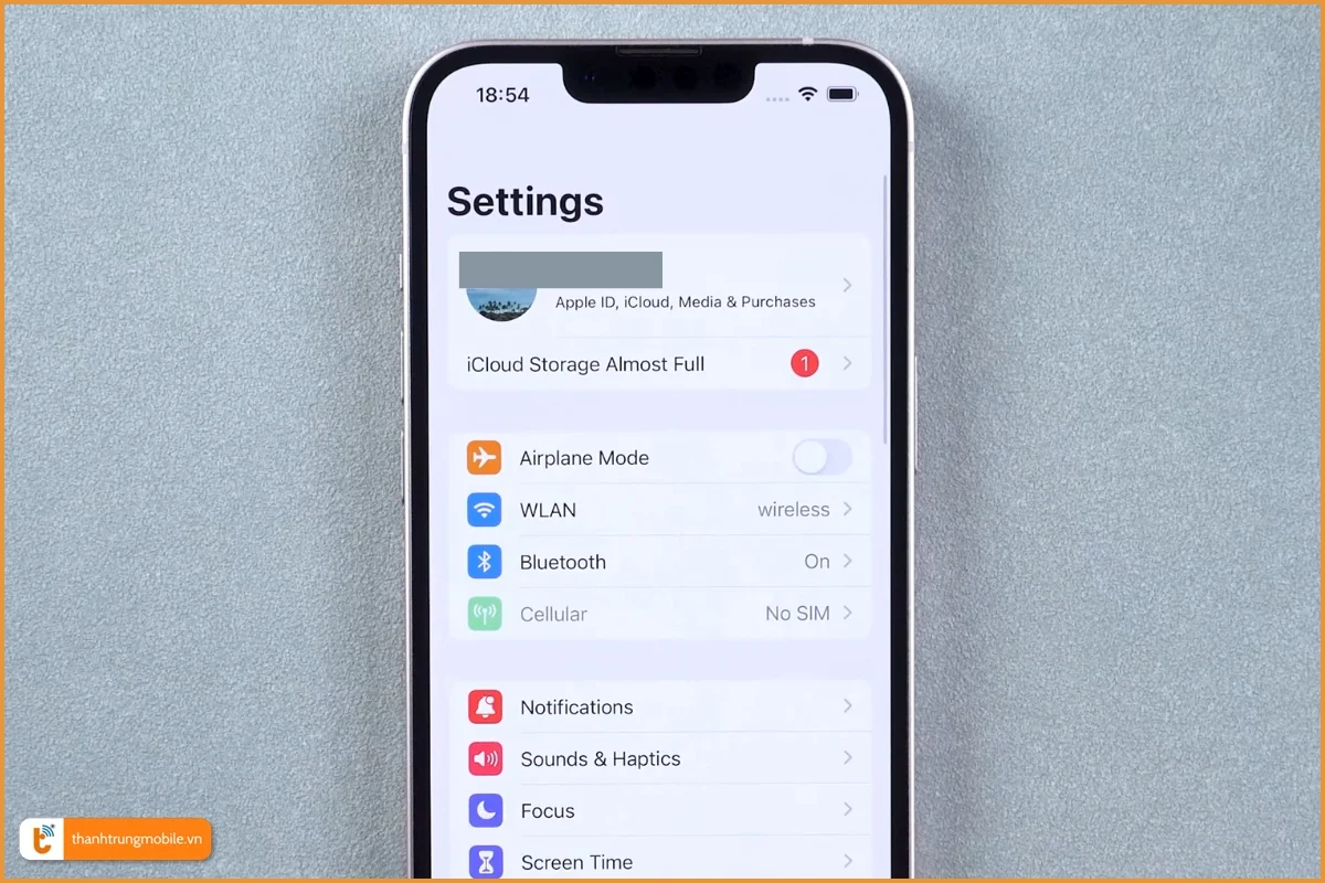 Dung lượng iCloud gần đầy