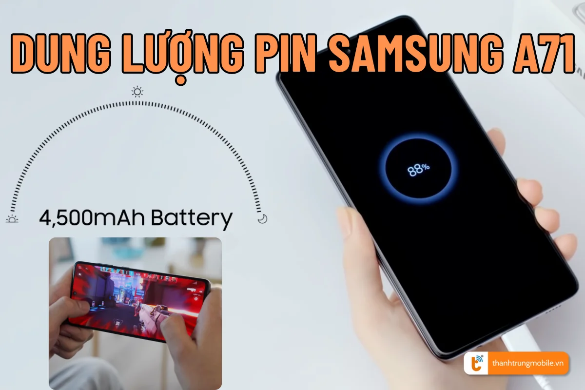 dung lượng pin samsung a71