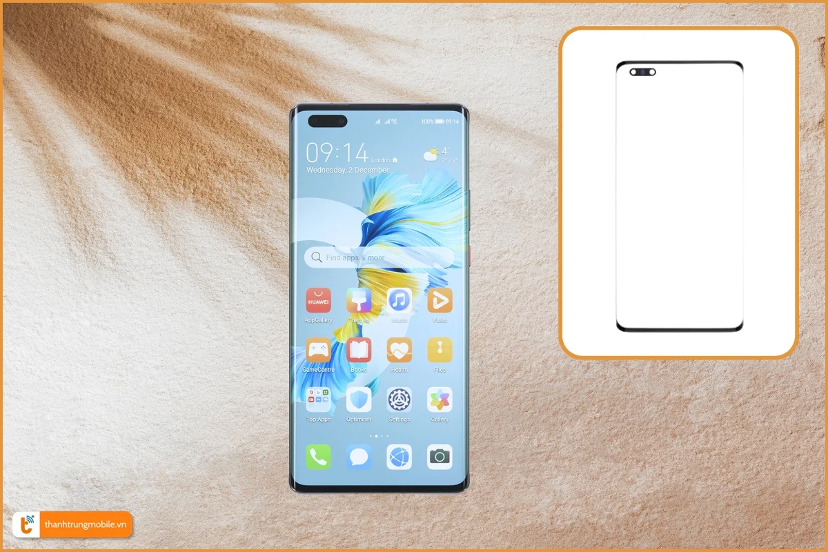 Ép kính Huawei Mate 40 Pro Plus chuẩn đẹp, nhanh chóng