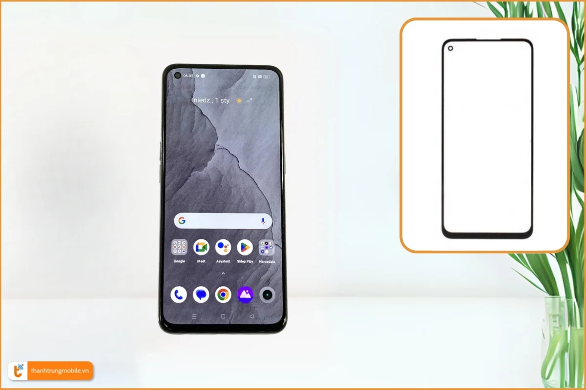 Ép kính Realme GT Master giá rẻ, uy tín - Thành Trung Mobile
