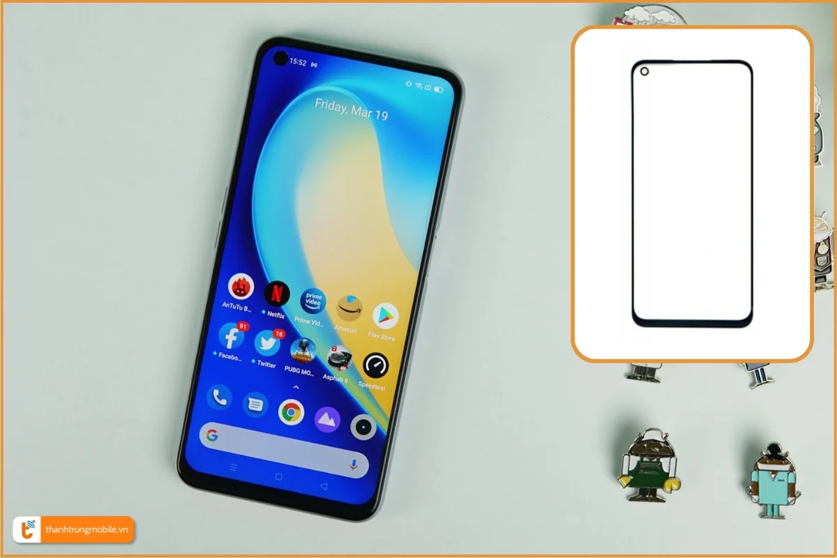 Ép kính Realme Narzo 30 Pro nhanh chóng, giá rẻ - Thành Trung Mobile