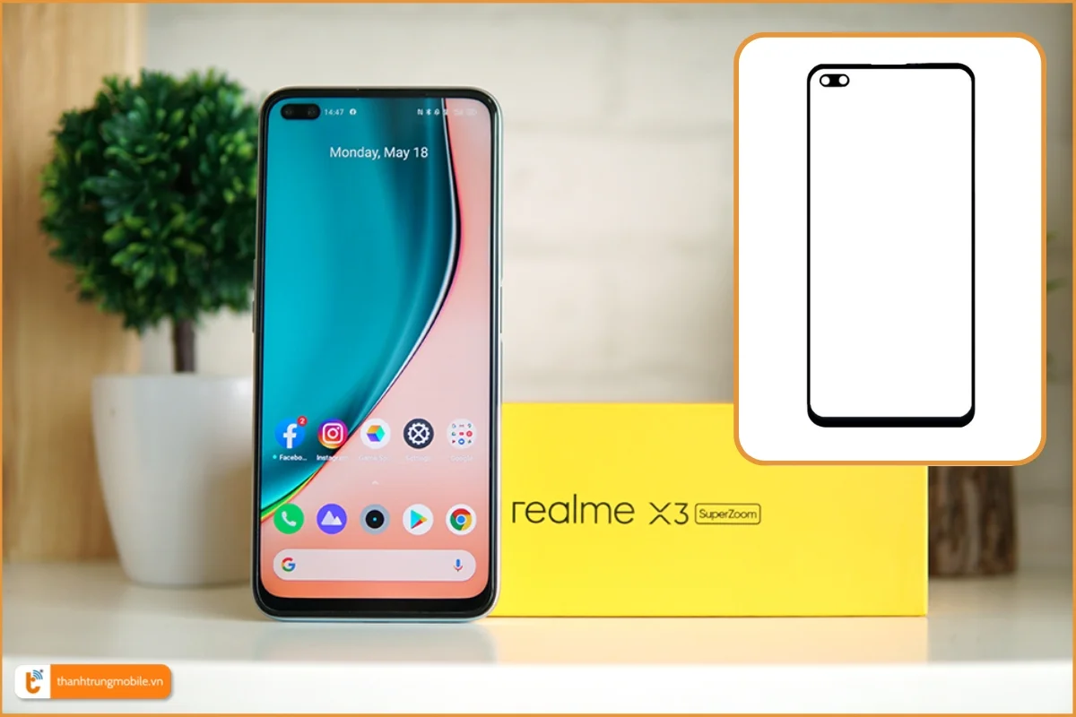 Ép kính Realme X3 SuperZoom nhanh chóng, uy tín - Thành Trung Mobile