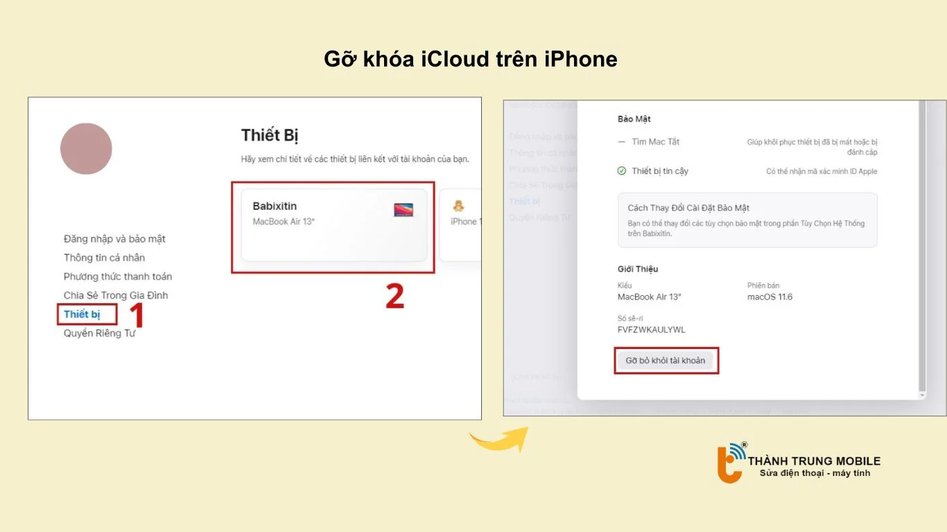 Kiểm tra và gỡ khóa iCloud nếu bị Activation Lock