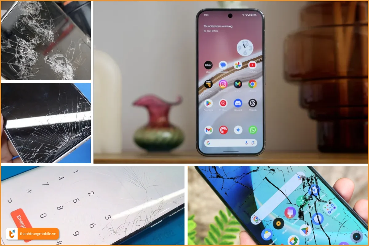 Google Pixel 9 Pro XL và các dấu hiệu bể vỡ mặt kính thường gặp