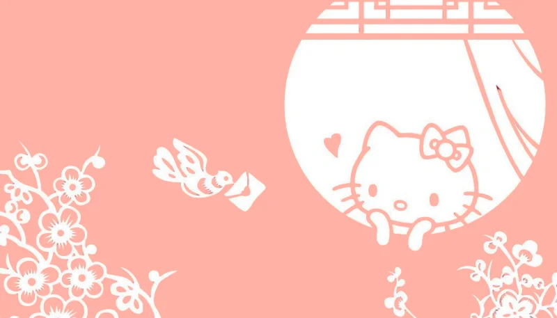 Hình nền Hello Kitty đơn giản 1