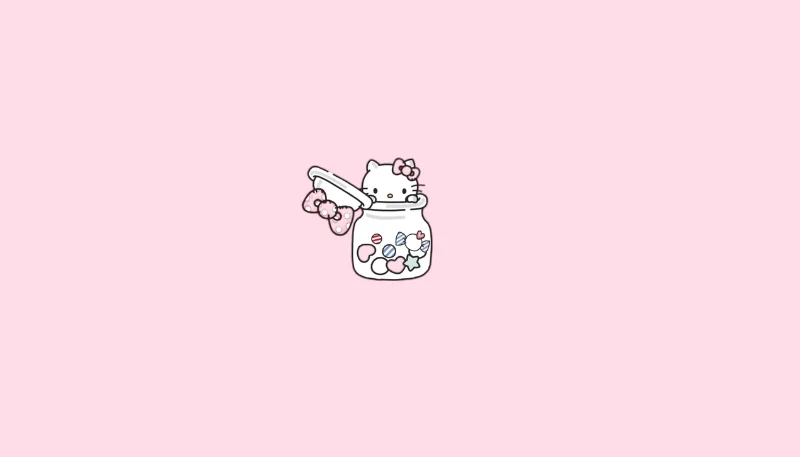 Hình nền Hello Kitty đơn giản 13