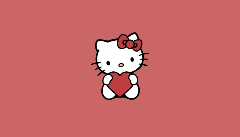 Hình nền Hello Kitty đơn giản 17