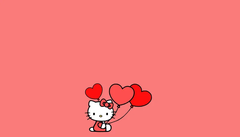 Hình nền Hello Kitty đơn giản 18