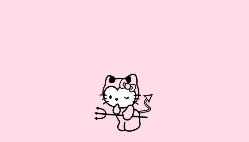 Hình nền Hello Kitty đơn giản 19
