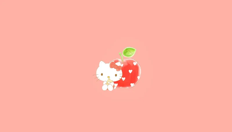 Hình nền Hello Kitty đơn giản 31