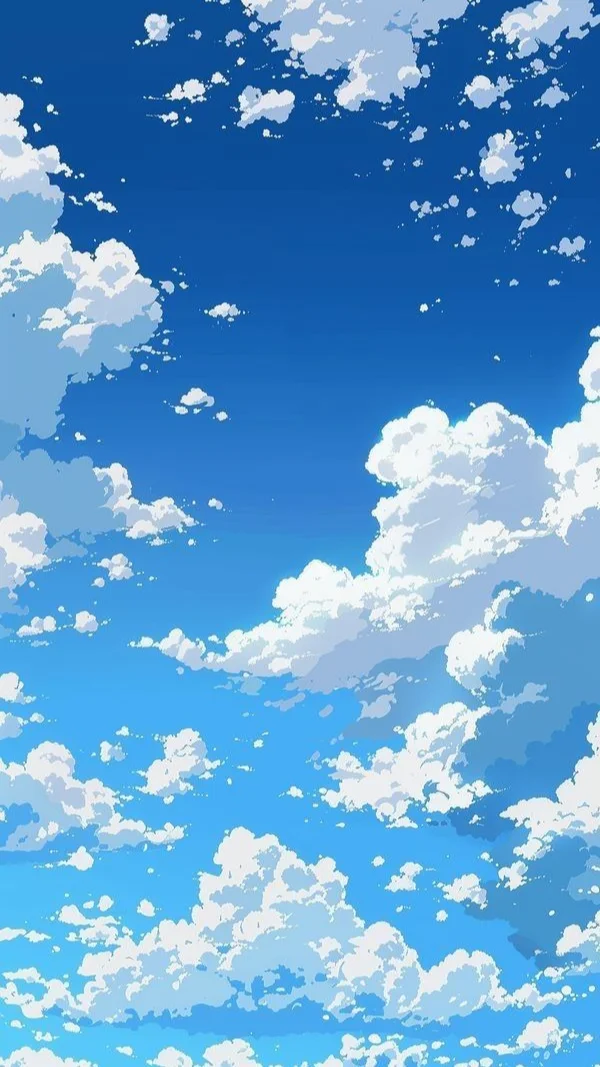 Hình nền màu xanh Anime cho điện thoại 4