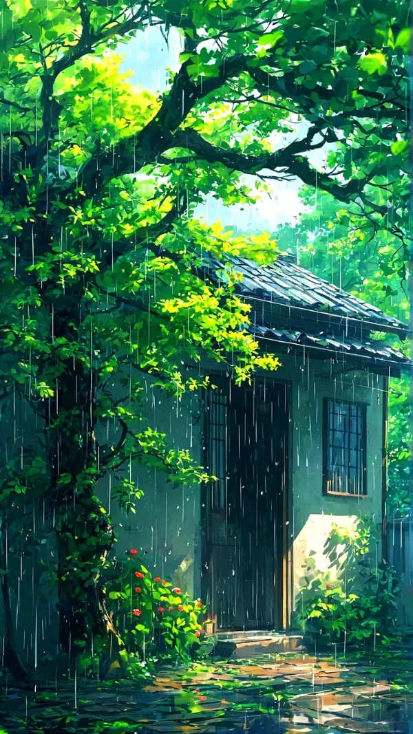 Hình nền màu xanh lá cây tươi mát cho điện thoại 12