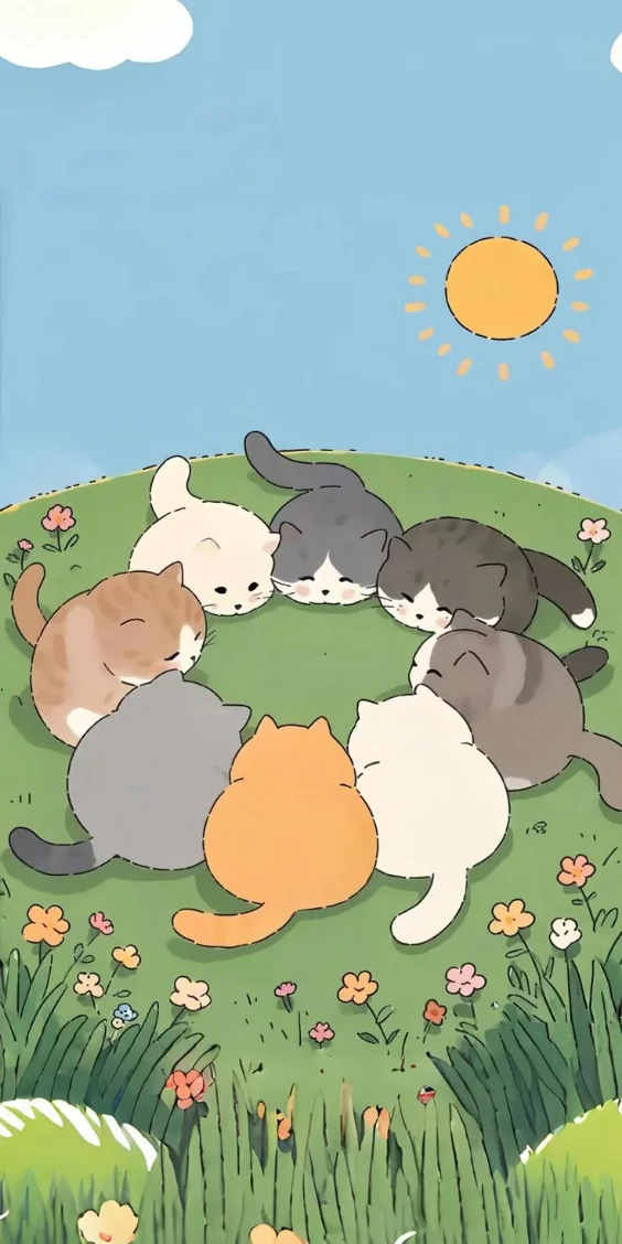 Hình nền mèo vòng tròn