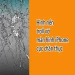 Hình nền troll vỡ màn hình iPhone cực chân thực, tải ngay!