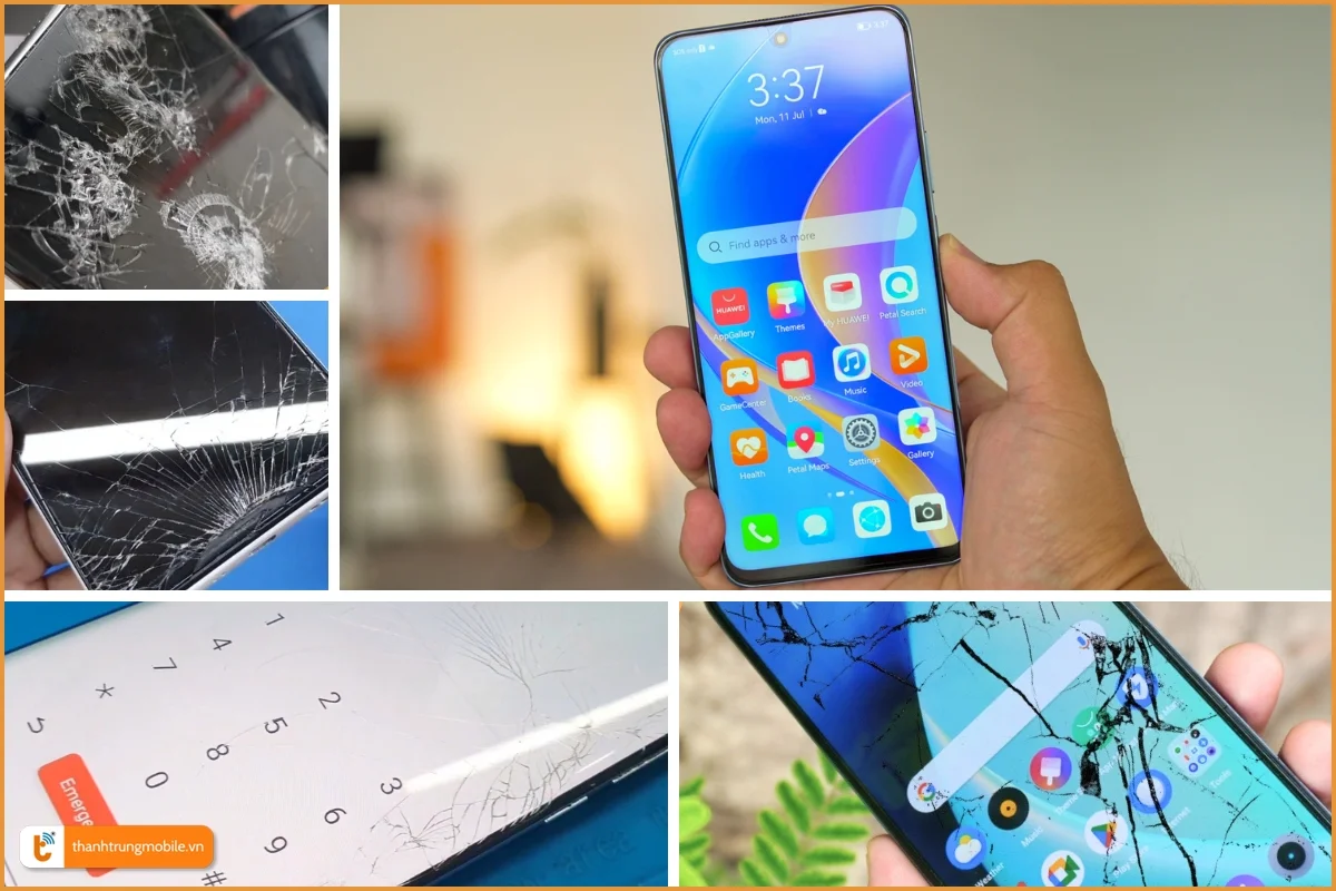 Huawei Nova Y90 lỗi bể vỡ mặt kính thường gặp