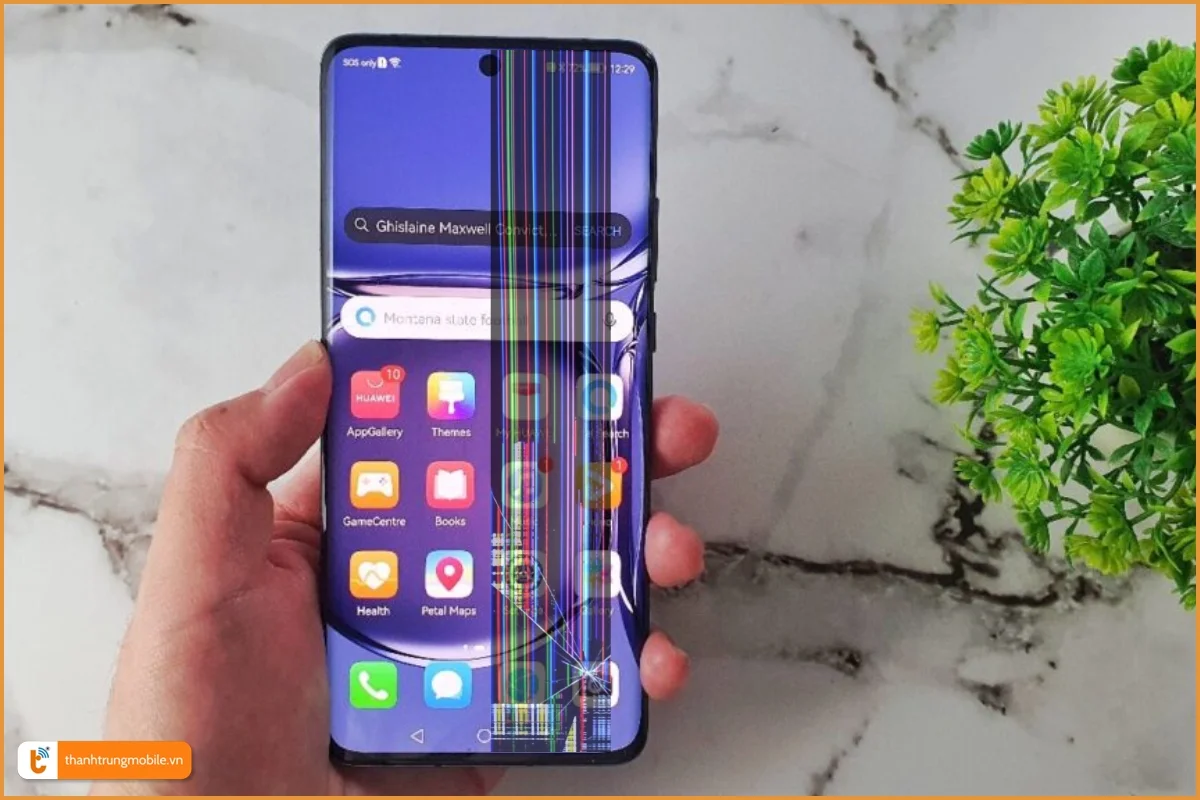 Huawei P50 Pro bị hư, sọc màn hình