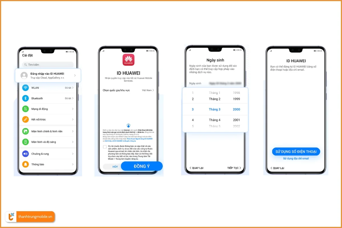 Hướng dẫn đăng ký Huawei ID
