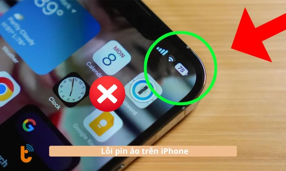 Pin ảo trên iPhone