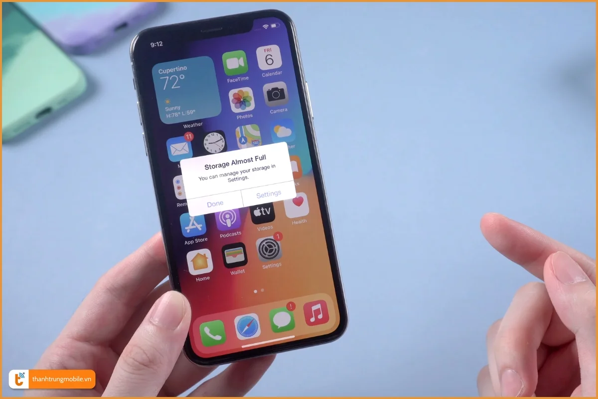 iPhone Lưu trữ gần đầy
