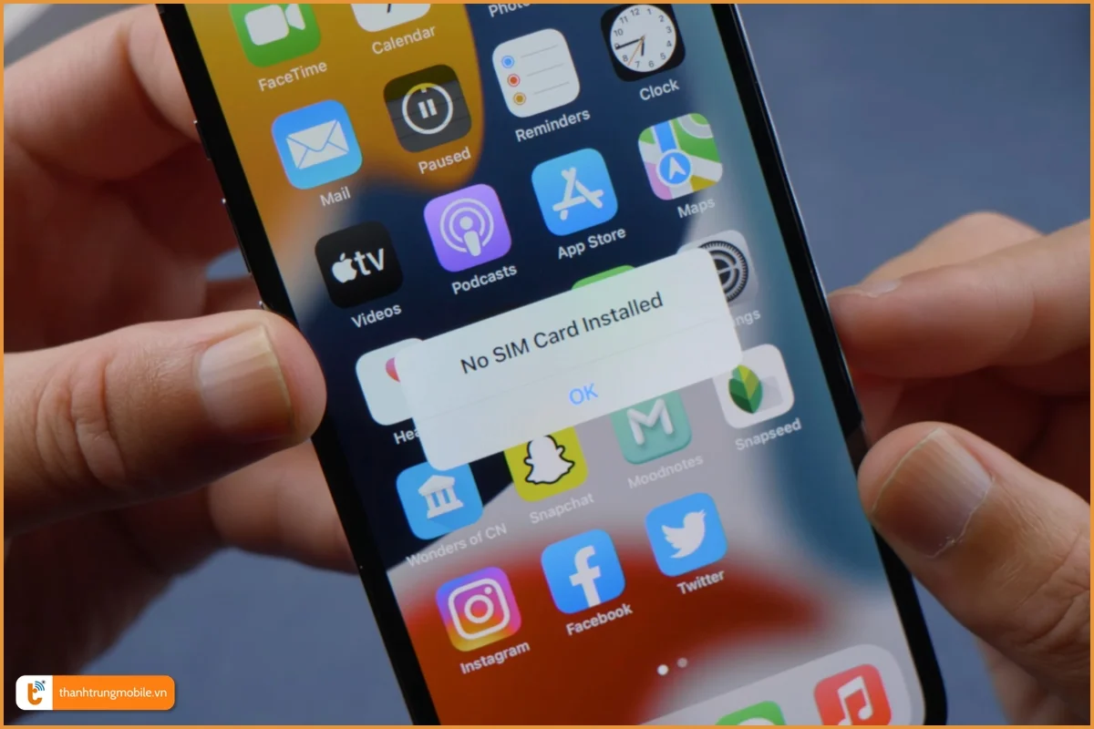 Không có thẻ SIM trên iPhone