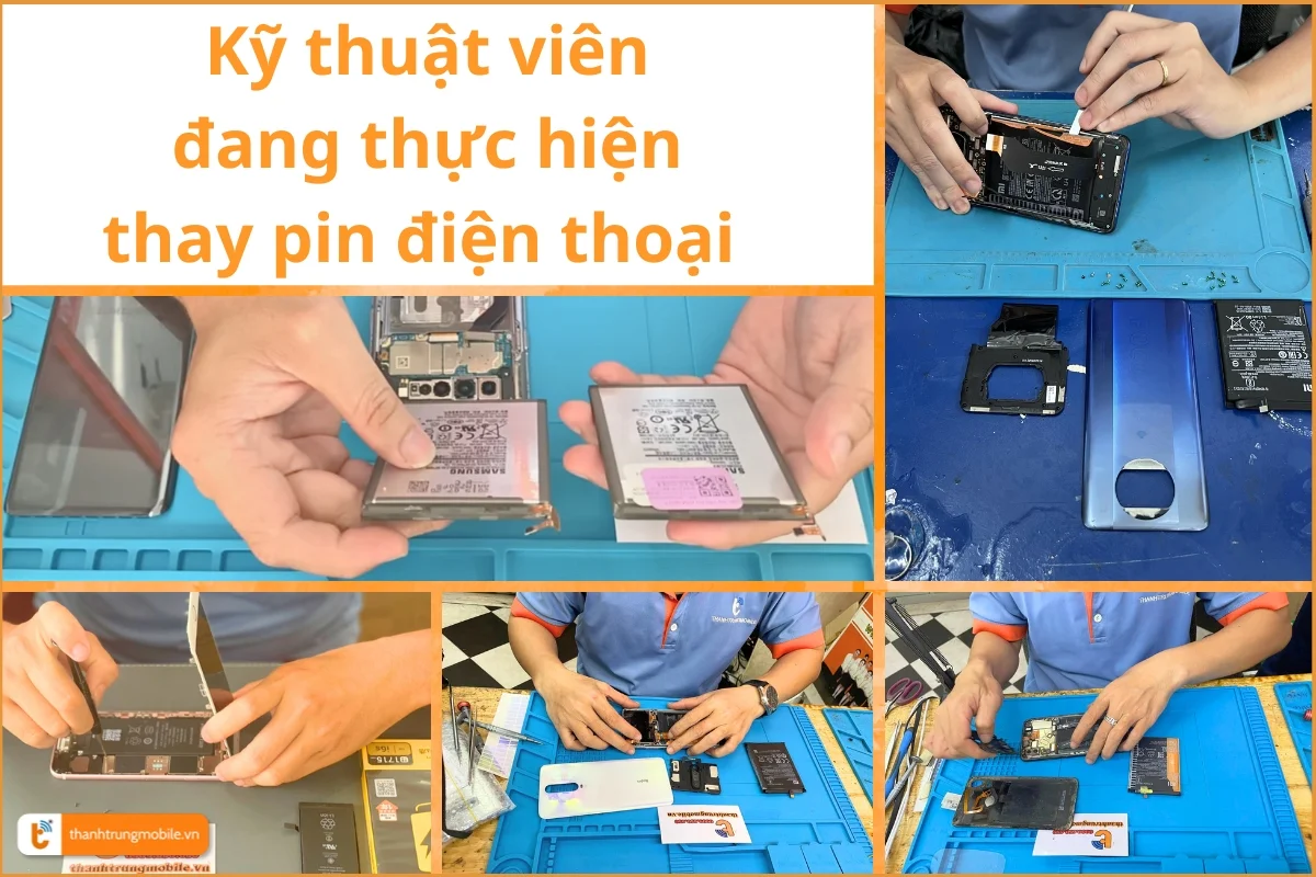 Kỹ thuật viên tiến hành quy trình thay pin 05