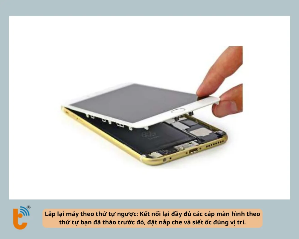 Lắp lại máy theo thứ tự ngược