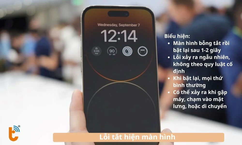 Màn hình điện thoại bị lỗi tắt rồi hiện