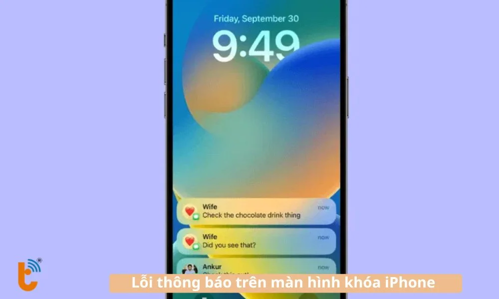 Lỗi hiển thị thông báo trên màn hình khóa 