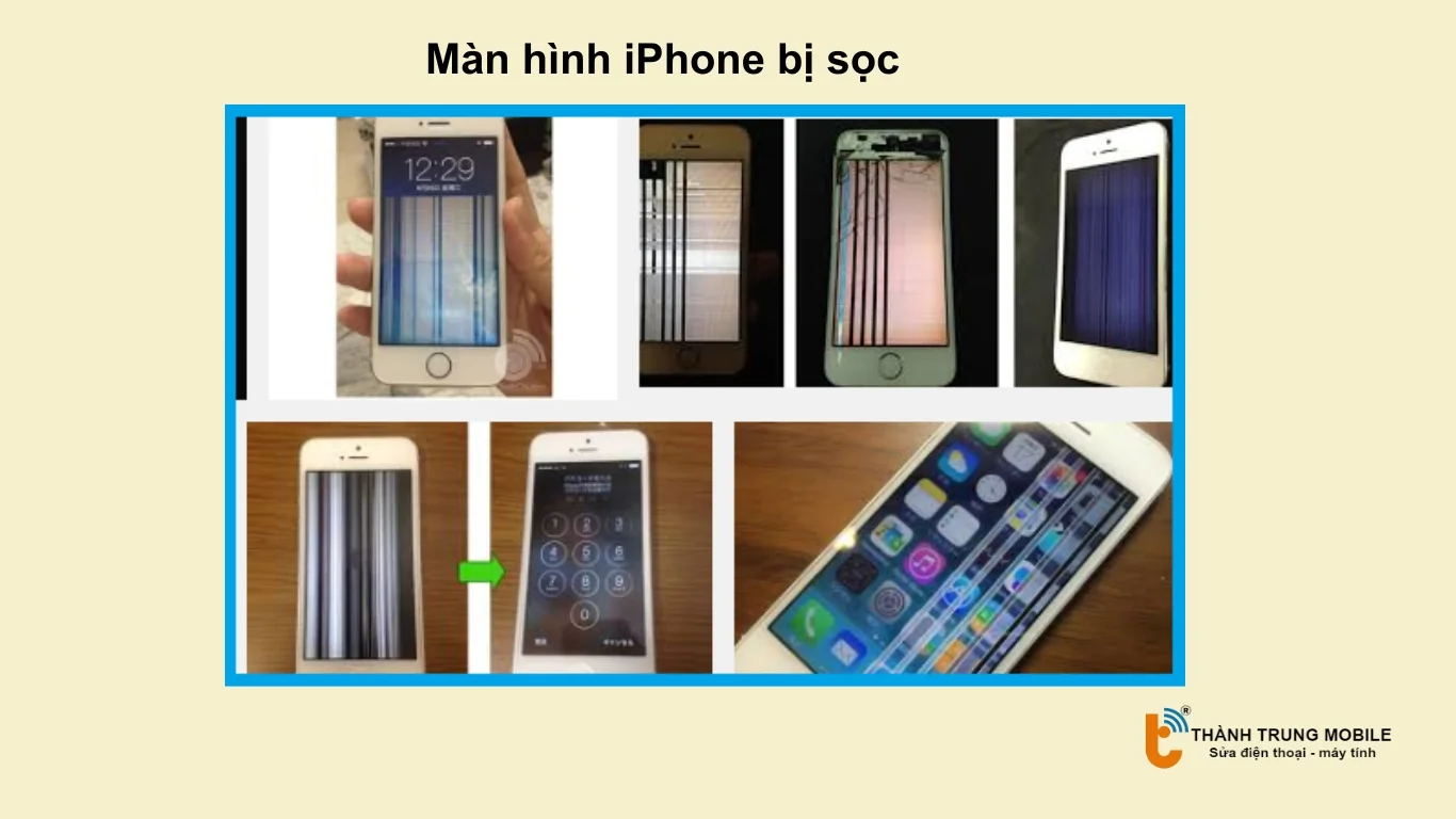 Màn hình iPhone bị sọc