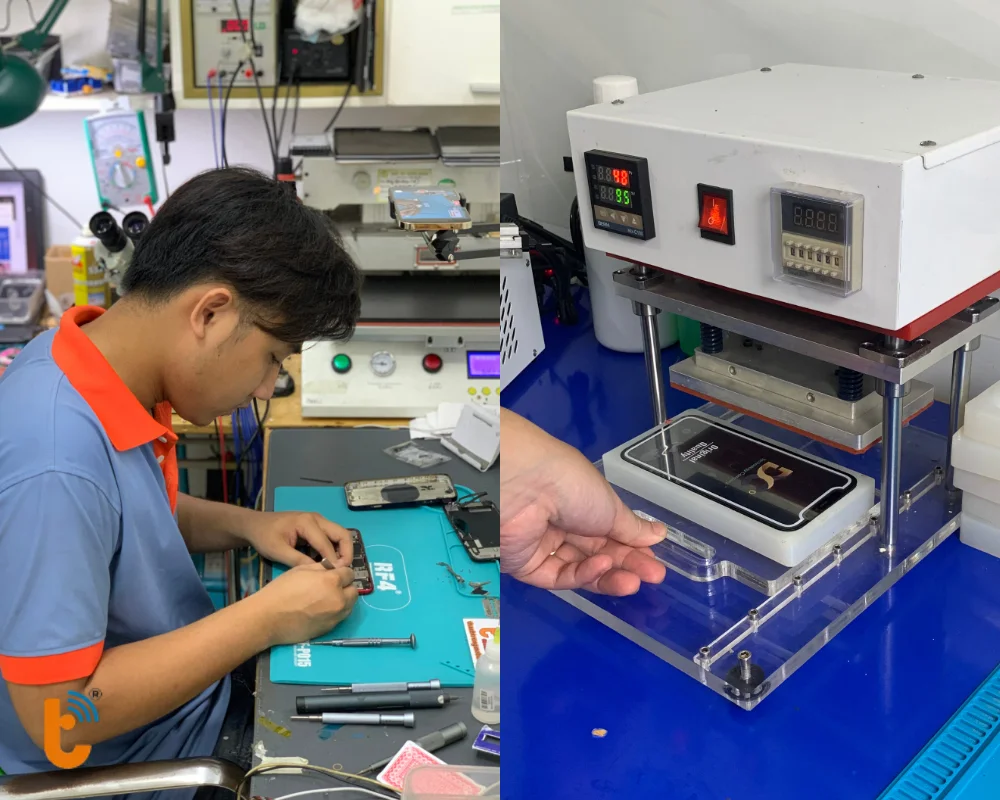 Máy ép ron iPhone đảm bảo khả năng kháng nước tại Thành Trung Mobile