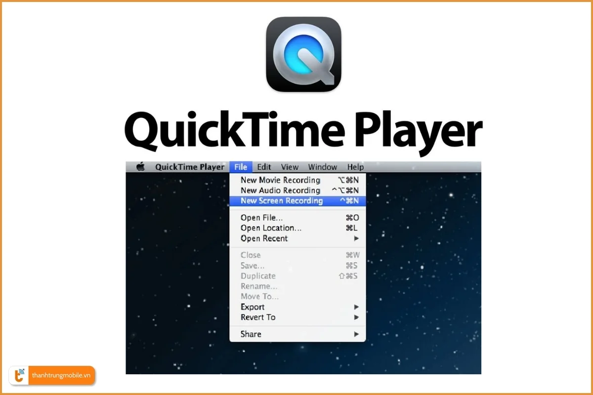 Quay màn hình Macbook M1 bằng QuickTime Player