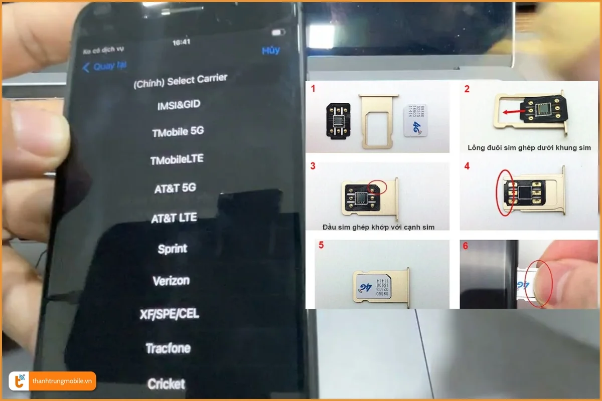 Quy trình ghép sim iPhone Lock