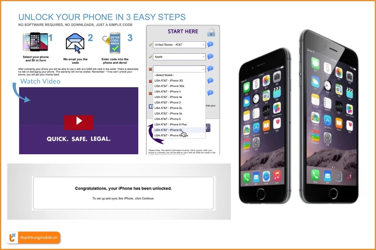 Quy trình mua code unlock iPhone 6